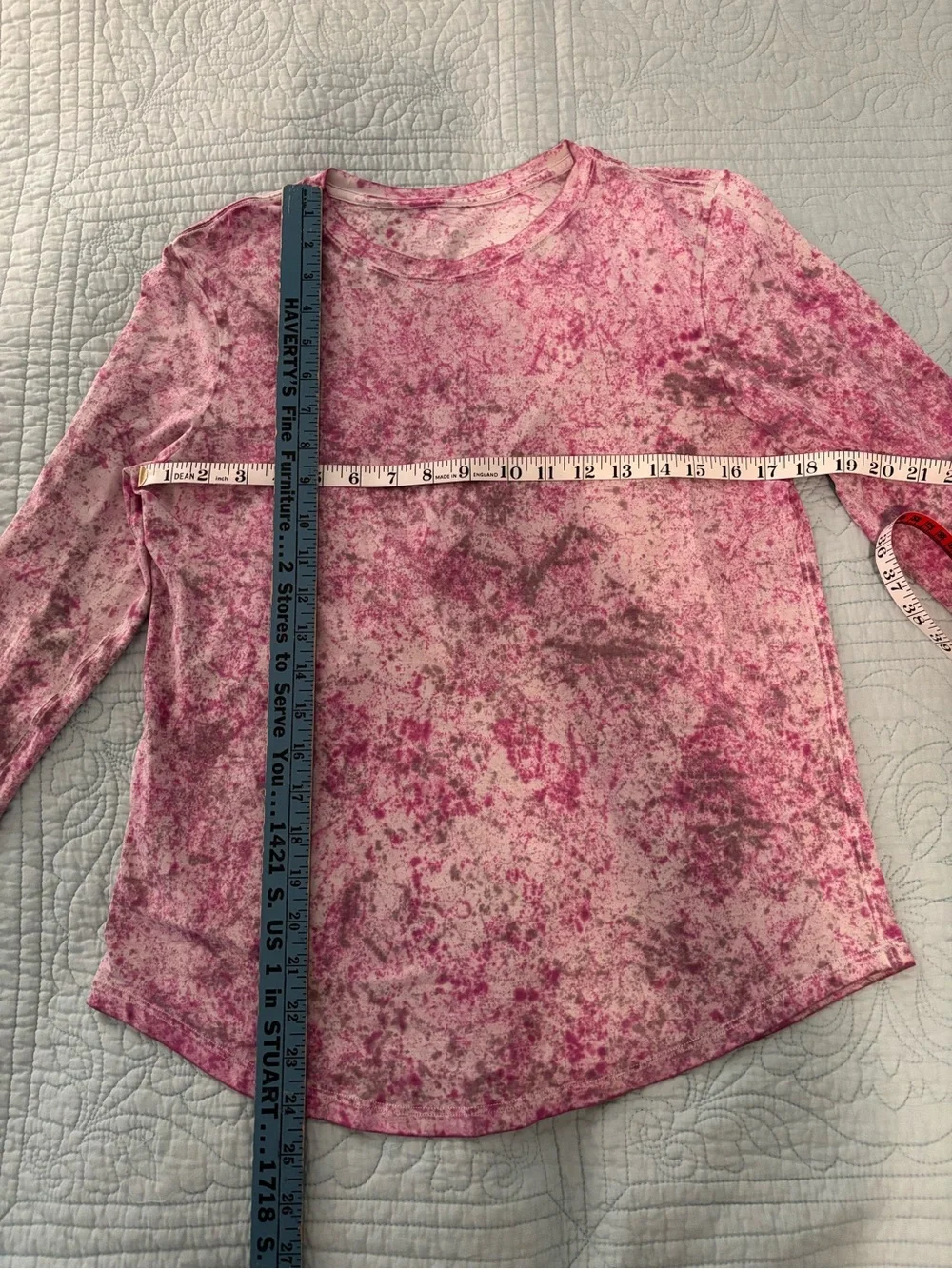 Lululemon Pink & Brown Tie Dye Long Sleeve Performance Tee $78 - Medium